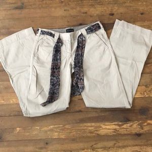 The Limited Khakis with Scarf Belt